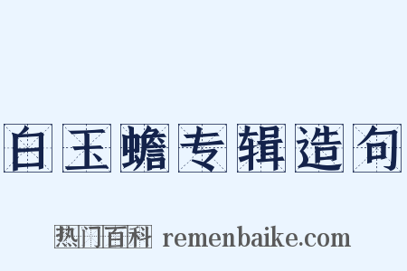 白玉蟾专辑造句是什么意思的图片